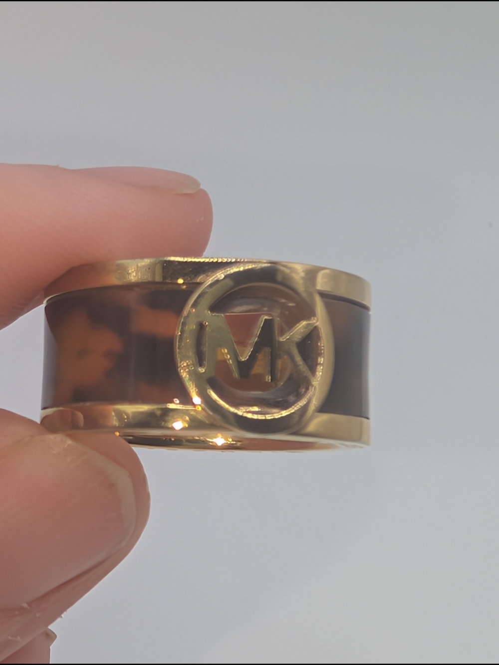 Michael Kors Fulton Gold-Tone Tortoise Ring